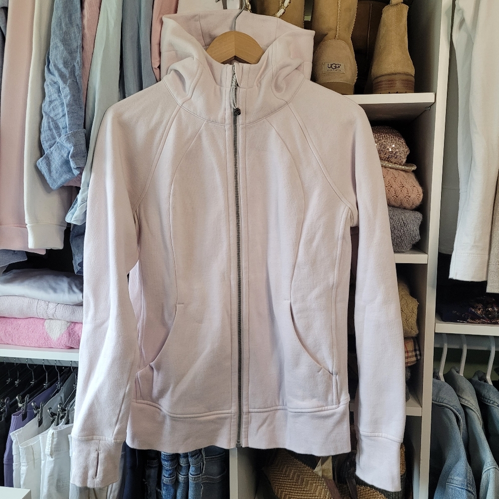 Lululemon Scuba Full-Zip Hoodie Pink - Like New - Size 8 - Flutterby Pink - Picture 7 of 11